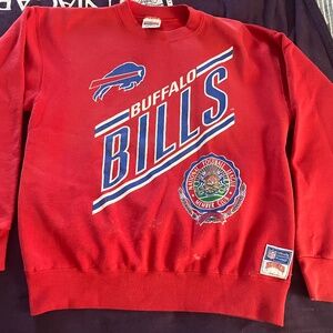 90s Buffalo Bills Red Sweatshirt size large